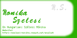 monika szelesi business card